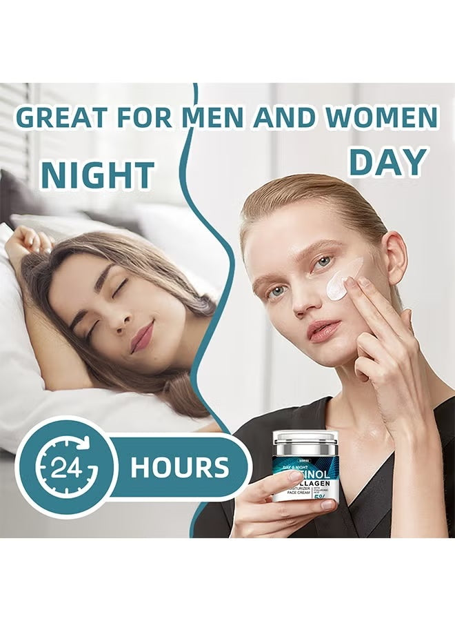 SUMAX Retinol & Collagen Moisturizer Face Cream, Pressed Retinol Cream, Lightens Fine Lines, Anti-wrinkle and Firms 50ml